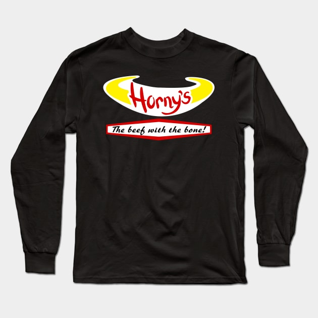 Horny's Burgers Long Sleeve T-Shirt by Destro